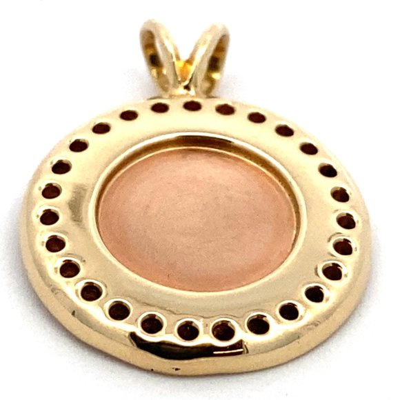 Heather B. Moore 14ky and 14kr Gold Diamond Initial "W" Framed Charm Pendant - Picture 5 of 6